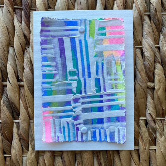 🆕Original Abstract Art On Handmade Paper - Picture 5 of 5